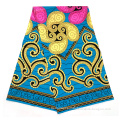 100% polyester wax african printed gold fabric